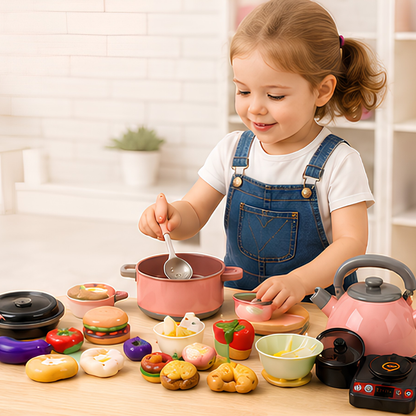 Pretend Play Kids Kitchen Set - 69 & 92 Piece Sets