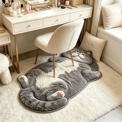 Cute Cat-Shaped Anti-Skid Cushioned Rug